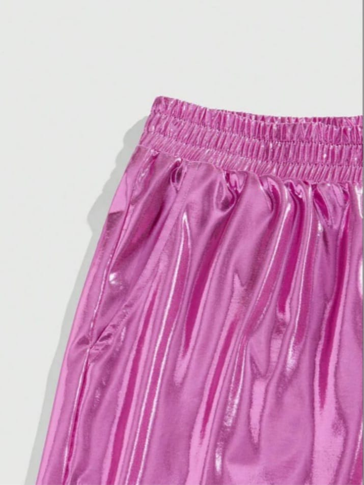 Men's Street Life Y2K Solid Color Shiny Shorts